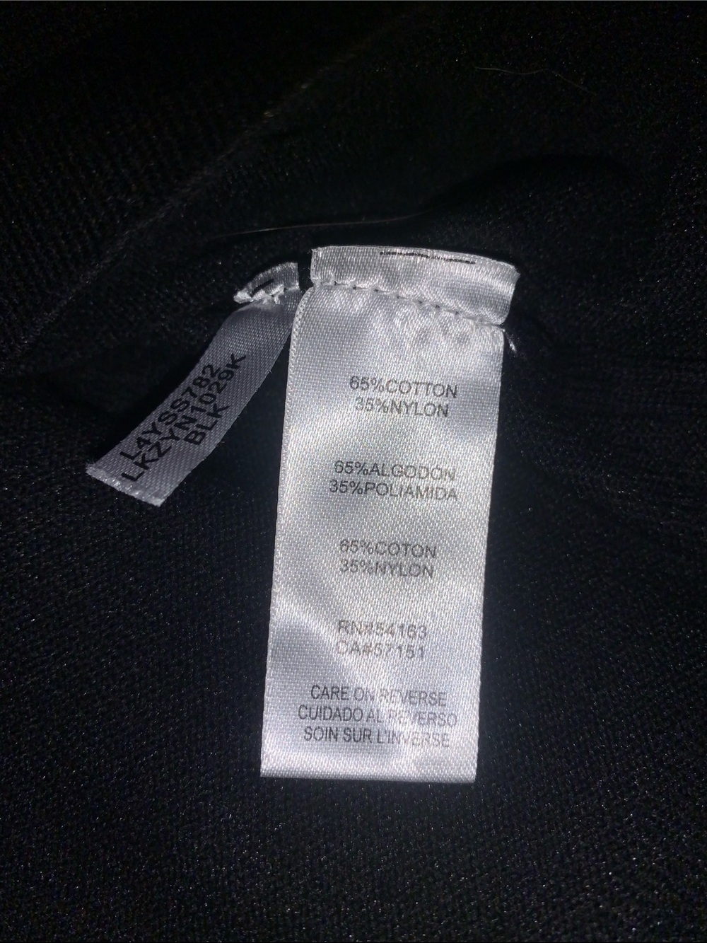 Karl Lagerfeld Black Sweater with White Logo Neck - Picture 2 of 3
